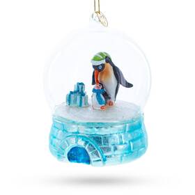 Bestpysanky 716417755364 In The Igloo Dome Blown Glass Christmas Ornament