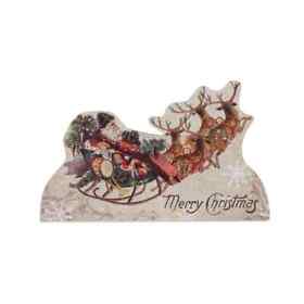 Rl9823 Bethany Lowe Christmas Santas Sleigh Ride Dummy Board