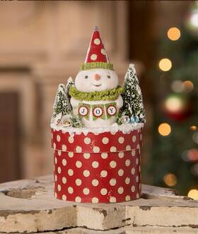 Ma3081 Bethany Lowe Ma2079 Christmas Joy Snowman On Box By Michelle Allen