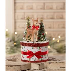 Tl4379 Bethany Lowe Christmas Retro Ruby Reindeer On Box New For 2025 Ships Free