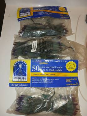 Bethlehem Lights 089945668582 3 Purple Commercial Grade Indoor Outdoor 50 Strand Christmas