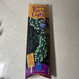 Bethlehem Lights 795919731045 Mardi Gras Party 100 Cluster Green Christmas Holiday Lighting