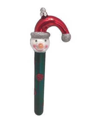 22359 Better Homes And Gardens 089945276329 Snowman Ornament Cane Lots Of Dots Christmas