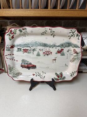 Better Homes & Gardens 808608049816 Large Serving Platter Tray Heritage Christmas Holiday