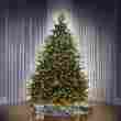 Bg-64ctp-114jla-mw Hammacher Schlemmer The Worlds Best Prelit Noble Fir 9.5 Slim Led Clear Lights Christmas Tree