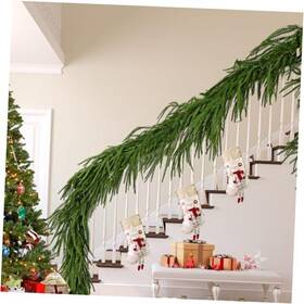 Sdtt06 Bhluuiyer Norfolk Pine Garlands - Real Touch Winter Evergreen Garland For Christmas 6ft