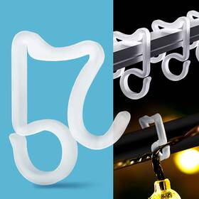 Bieyaaso 759675719280 Holiday Light Clips Christmas Outdoor Hang Gutter Hooks For White
