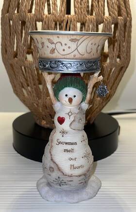 81012 Birch Hearts Snowman Candle Holder #81012 Snowmen Melt Our 2007 Christmas