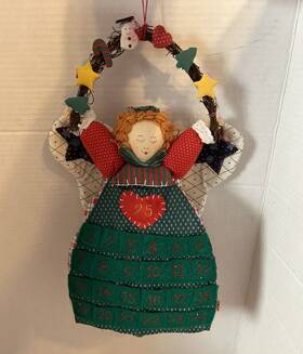 M7176 Birds Of Paradise Christmas Angel Advent Calendar Holiday Countdown 24 Days 15 Inch
