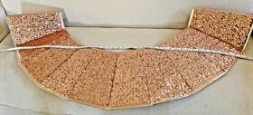 X003uuam13 Blissun Sequin Tree Collar Skirt - Champagne Stand Base Christmas Cover