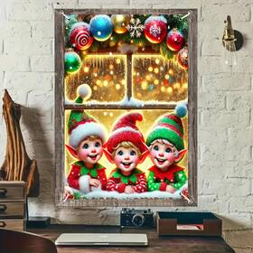 A24103014jhyl Blissyard Christmas Window Decorations 32x47 Inch Coloful#7