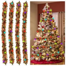 Acusd1442bt Blyemichdi 26.24ft Pre-lit Christmas Garland With Lights 50 Led Lighted Garlands For Chr