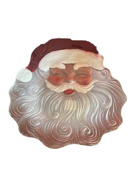 D1922 Boaton International Christmas Decor Santa Face Plate Glass Cookie Boston