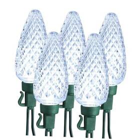 Hhgdhllc089 Bortex Industry Co Ltd White C9 Christmas Lights 33ft 50 Led Faceted Outdoor