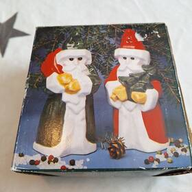 Boston Warehouse 026602361011 1992 Vintage Christmas Santa Salt And Pepper Shakers