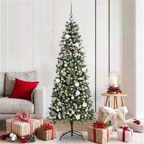 Bh-4752-3003202 Bowery Hill Artificial Christmas Tree With 300 Leds Green 76 X 180 Cm