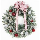 Bowothd182 Home Accents Holiday Frosted Mercury Artificial Wreath Clear 0811740011122