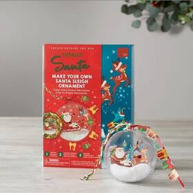 Box Candiy 850026946123 Totally Santa Toy Make Your Own Sleigh Christmas Tree Ornament Craft Set