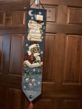 Boyds Bears 725734237033 Christmas Design Bell Pull Tapestry By And Friends Nwt
