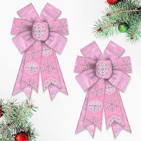 Bowch-csd-20240820-04 Brand Blinket 2pcs Pink Christmas Bows For Wreath 8.46 Inch 12.99 Style C