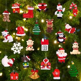 Yujun-us-xm105m1p1 Brand Yujun 24pcs Mini Christmas Ornaments Resin Set For Tree