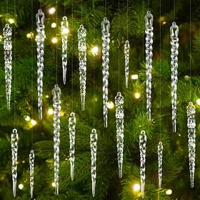 Us-xm119m1p1 Branded01 -us-xm119m1p1 24pcs Christmas Tree Crystal Decorations Styles Clear Acrylic Xmas