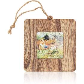 Bright Creations 194425007659 6 Pack Wood Photo Frame Christmas Tree Ornaments Square Picture Hanging Deco