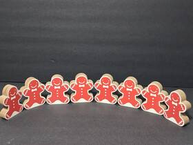 Bright Star Products Llc 810084664520 Gingerbread Men Placecard Holders Set Of 8 Christmas Wooden Place Card Holiday