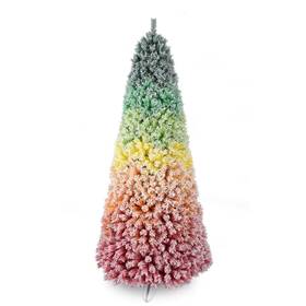 Iu75t-1927tf Bringstar 7.5ft Colorful Flocked Artificial Christmas Tree With