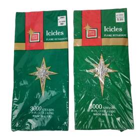 Brite Star 021995265564 2 Packs Silver Tinsel Icicles Christmas Tree 6000 Strands 18 Inch Long