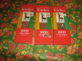Brite Star 039934920009 Nos Velvet Touch Icicles 3 Box Christmas Tree Holiday Silver Decor 1000 Strands