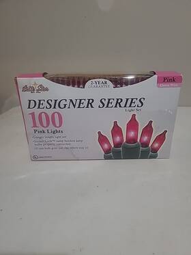 34160607 Brite Star 100ct Pink Mini Christmas Lights - 36ft Green Wire