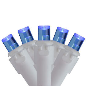 34186430 Brite Star Set Of 70 Blue Led Wide Angle Icicle Christmas Lights 6ft White Wire