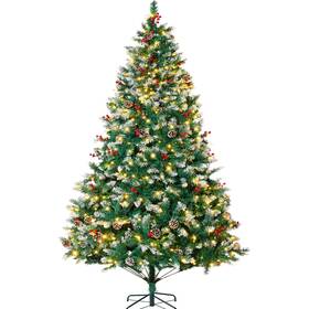 Ct-550-w01 Bshapplus 7.5ft Pre-lit Artificial Christmas Tree Hinged With Berries And Pine Co