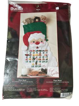 Hl847841002 Bucilla Christmas Advent Calendar Santa Claus Felt Craft Kit 84784 Papa Noel New
