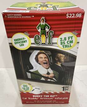 Buddy The Elf 086786997383 Christmas Inflatable - Will Farrell Car 2.8ft Tall With Led