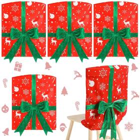 Bo-buryeah-1276 Buryeah 4 Pcs Christmas Dining Chair Back Cover Covers Room