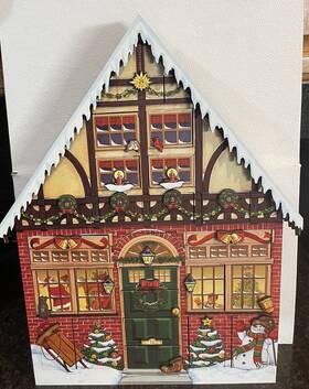 Byers Choice 688524004027 Traditions Wooden Christmas House Advent Calendar With Box 2008