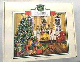 Ac03b Byers Choice Christmas Tradition Fireside Wood Advent 24 Doors Calendar
