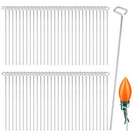 By1451 Bylion 50 Pack Metal Christmas Light Stakes - Outdoor 9.8 Inch Christ