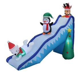 Bzb Goods 799632107781 9 Foot Long Christmas Inflatable Penguin Reindeer Polar Bear Christ
