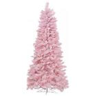 C-870pk Autograph Foliages 7.5 Foot Pink Flocked Slim Pine Tree Lights