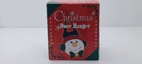 C&f Corp 718557880043 Trading Christmas Door Hanger Snowman Sound Sensor With Bells