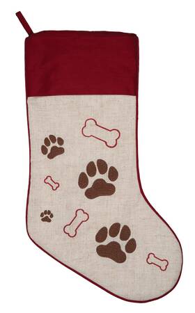 842532400 C & F Enterprises Dog Pawprints And Bones Family Pet Christmas Holiday Stocking