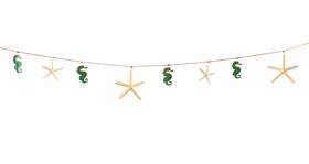 Gar71843 C & F Enterprises Seahorses And Starfish Christmas Holiday Garland 60 Inches