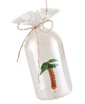 Orn70670 C & F Enterprises Palm Tree In A Bottle Glass 5 Inch Christmas Holiday Ornament