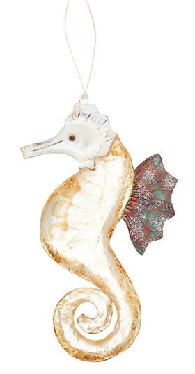 Orn73727 C & F Enterprises Sandy Bottom Seahorse Christmas Holiday Ornament Metal