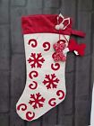 C1289dog Unbranded Christmas Stocking For Cats Catnip Bones Cut Out Snowflakes