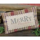 C170240 Honey And Me Flannel Merry Christmas Patch Pillow 728615722284