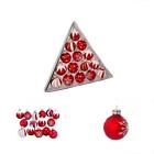 C1852 Kurt Adler Decorated Glass Ball Ornament Red And 738095485203